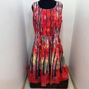 Fabulous Modcloth Batik Tree Design Dress XL